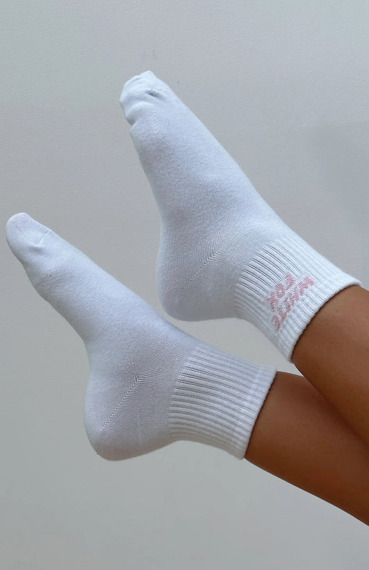Offstage Socks White/Pink