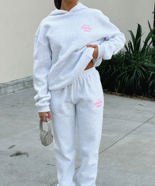 Grey And Pink White Fox Tracksuit