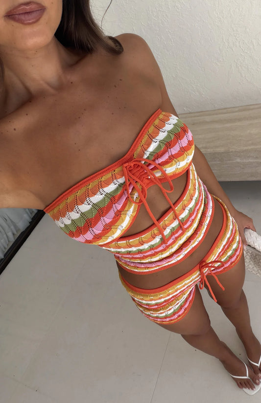 Past Curfew Strapless Knit Top Sugar And Sweets