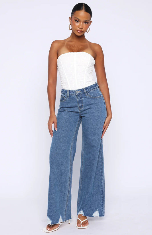 Snowdrop Strapless Bustier White