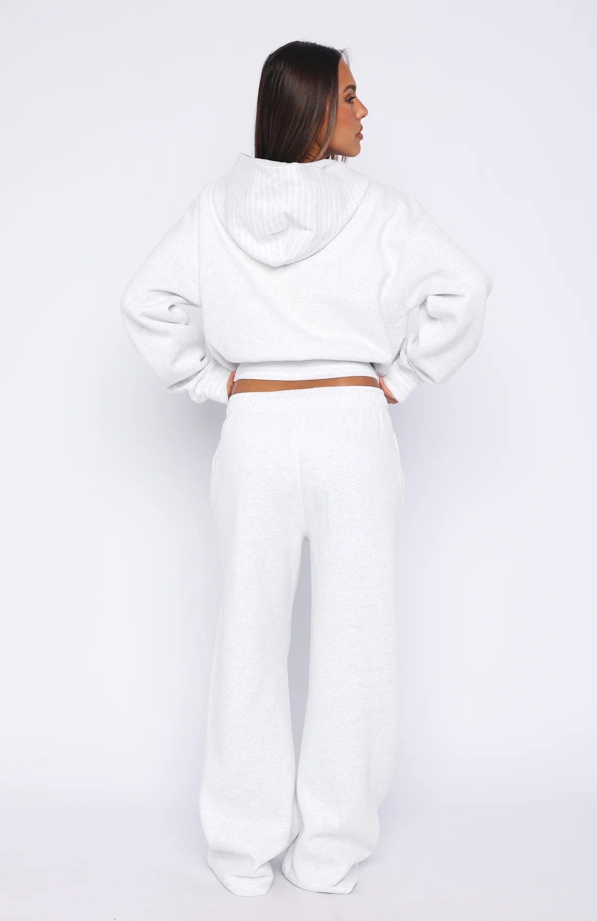 Verano Sixteen Lilia Wide Leg Sweatpants Grey Marle